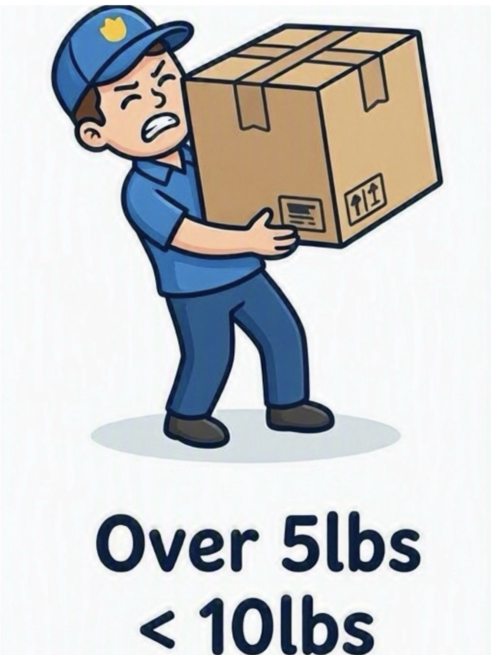 Heavy Package shipping ADD on >5 to <10 lbs